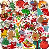 ✺◐۞ 50PCS Many Styles Cute Christmas Santa Claus Sticker DIY Phone Laptop Luggage Skateboard Graffiti Decals Fun for Kid Toys Gift