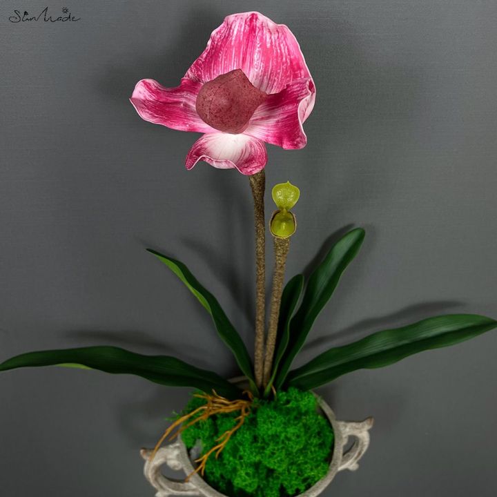 cw-sunmade-high-end-paphiopedilum-orchid-bouquet-fake-flowers-home-wedding-decore-flores-artificales-flower-arrangement-supplies