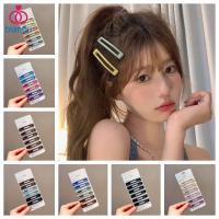 BIANPU 6pcs/set สไตล์เกาหลีแบบ ปิ่นปักผมทรงสี่เหลี่ยมผืนผ้า ฟรอสติ้ง โลหะสำหรับตกแต่ง เรโทร คลิปหนีบผม สำหรับผู้หญิง