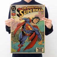 【 A228】 Superman Retro Retro Kraft กระดาษโปสเตอร์ภายในสำหรับตกแต่งบาร์คาเฟ่ภาพวาด