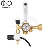 CO2 เรกูเลเตอร์คาร์บอน เกลียวไทย พร้อมโซลินอยด์ Solenoid 220V-240V CO2 Regulator