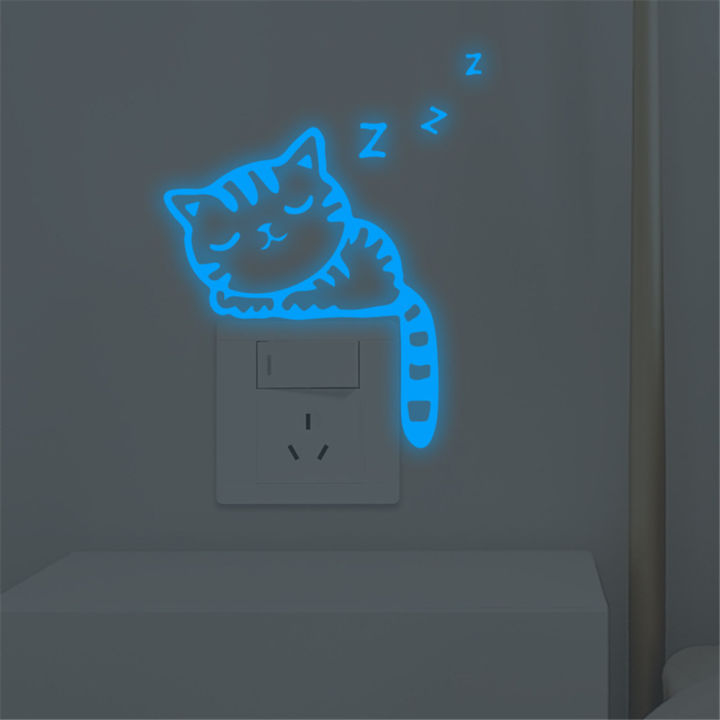 pvc-stickers-cat-sleeping-switch-stickers-waterproof-wall-stickers-home-decoration-wall-stickers