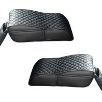 2X Car Armrest Box Mats Memory Foam Vehicle Arm Rest Box Pads Leather Center Console Covers Styling Interior Accessories