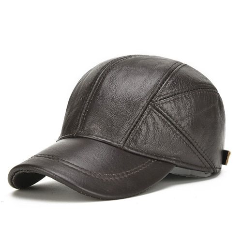 top-new-casual-leather-outdoor-baseball-cap-men-cowhide-leather-earlap-caps-male-fall-winter-cow-leather-hats