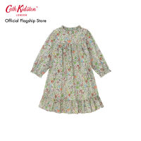 Cath Kidston Emily Long Sleeve Dress (1-10 Years) Garden Ditsy Cream