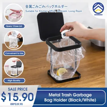 Mini Trash Can With Lid Garbage Bag Holder For Home Kitchen Office