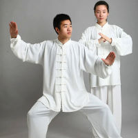 Tai Chi Kung Fu ชุดเสื้อผ้าจีนแบบดั้งเดิมแขนยาว Wushu TaiChi ผู้ชาย KungFu ชุดสูทชุดเสื้อผ้าออกกำลังกาย