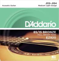 DAddario USA. สายชุดกีตาร์โปร่ง 85/15 Bronze Light No.012- 054 MEDIUM LIGHT GRUGE รุ่น EZ920