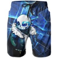 MenS Beach Shorts Surfing , Sans Undertale Flat Front Shorts Fashional , 3D Print Casual Sweatpants Shorts Swim Trunks Pants With Pockets M-4XL