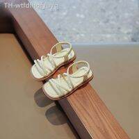 【hot】۩♕  New Girls Sandals Fashion Shoes Woven Student Soft Sole Beach