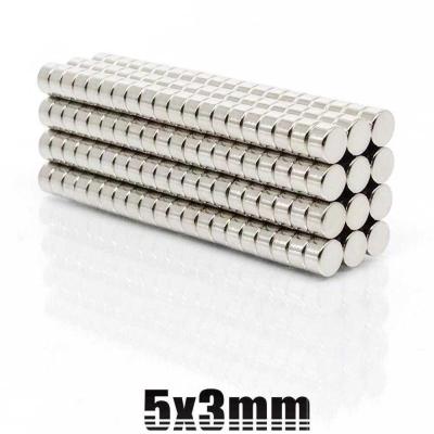 10ชิ้น แม่เหล็กนีโอไดเมียม 5x3มิล Magnet Neodymium 5*3mm แม่เหล็กแรงสูง กลมแบน ขนาด 5x3mm แม่เหล็ก 5*3มิล