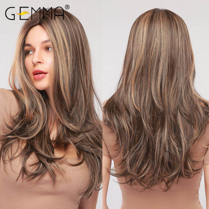 gemma-natural-middle-part-synthetic-wigs-for-black-women-long-wavy-hair-cosplay-black-brown-golden-highlight-wig-heat-resistant