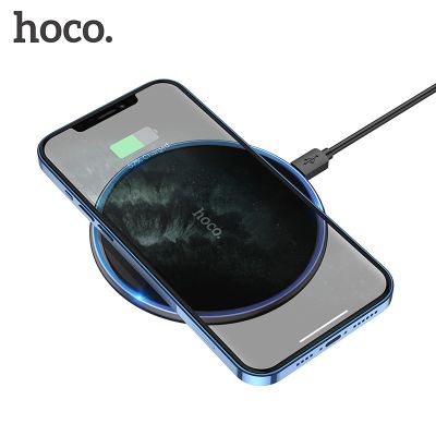 HOCO15W Qi Wireless Charger Desktop Wireless Fast Charging Pad LED Light For iPhone 11 12 13 Pro XR Xs Max for Samsung GalaxyS21