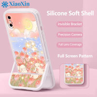 XiaoXin สำหรับ iPhone x XS XR XS MAX TPU ที่มองไม่เห็นยืนโทรศัพท์กรณีแบบบูรณาการโทรศัพท์ Soft Case กล้องเต็มครอบคลุม