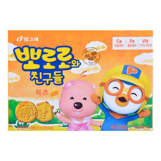 Pororo Cheese Biscuit 65g Korean Foods Korean Products Korean Snacks ...