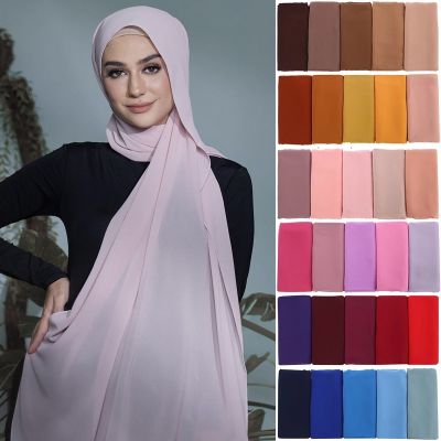 【CC】▬  Malaysian Scarf Wrap Plain/Solid Color Muslim Hijab Headscarf Shawl Pashmina 180x70cm