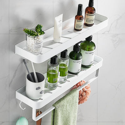 No Drill Bathroom Shelf Shelves Towel rack Shampoo Shower Storage Rack Holder Toilet Kitchen Organizer Bathroom Accessories