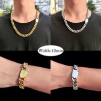 Upingi-เครื่องประดับฮิปฮอปสร้อยข้อมือสแตนเลส18K Gold Plated cuban Link Chain สร้อยข้อมือสำหรับ menc474or