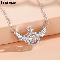 【DT】hot！ Beating Heart-moving Necklace Clavicle Chain Plated Design High-end Birthday