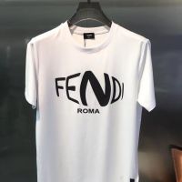 เสื้อยืดแขนสั้นผ้าฝ้ายใหม่ฤดูใบไม้ผลิและฤดูร้อน Fendi สำหรับผู้ชายและผู้หญิง