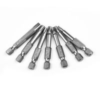 7Pcs Star ดอกสว่านไขควง Torx Bit Set 1/4 """""\ Hex Shank Magnetic Screwdriver Wrench Five-pointed T10-T40 Hand Tools-pangyh