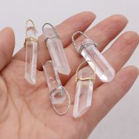 hotx【DT】 3pcs Gem Stone Reiki CharmIirregular Penduloum Pendants Jewelry Making Necklaces