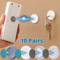 10 Pairs Strong Magnetic Hooks Wall Mount Remote Control Magnet Holders Home Office Storage Keys Router Socket Suction Hook