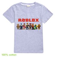 Ro Bloxs เสื้อยืดเด็กผู้หญิงแขนสั้นสำหรับเด็กในฤดูร้อนเด็กชายเด็กเสื้อเสื้อยืดผ้าฝ้ายหวีใหม่2023การ์ตูน0000