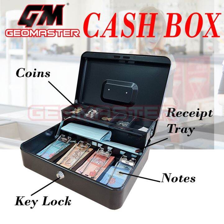 Geomaster Cash Box Cash Drawer Lock Petty Cash Box Cashier Drawer