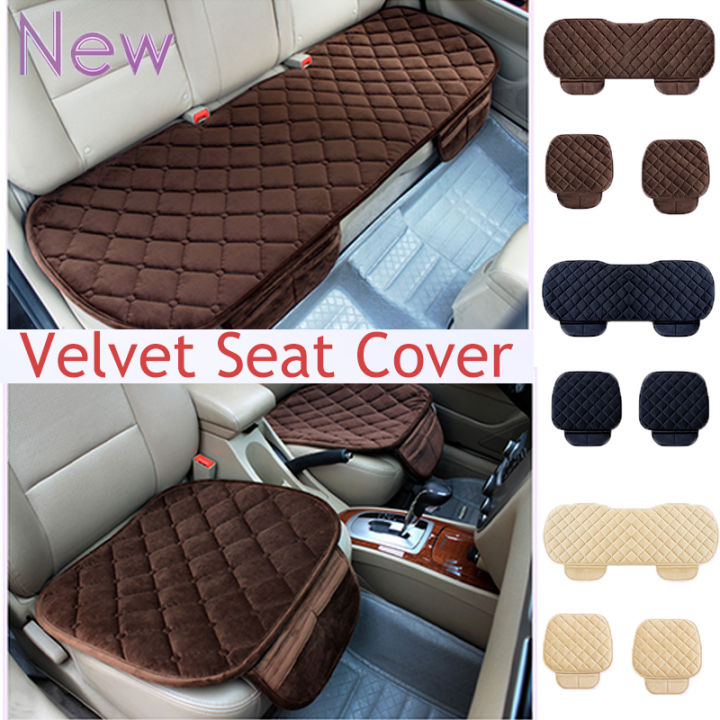 Car Seat Covers Front Rear Cushion Plush Pad Protectors Mat