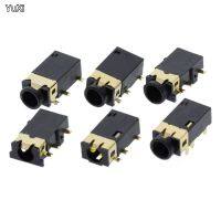 YUXI 10PCS PJ-342/PJ242 3.5mm Headphone jack PJ342/PJ242 6Pin Audio Socket sinking plate SMD Gold Plated Connector