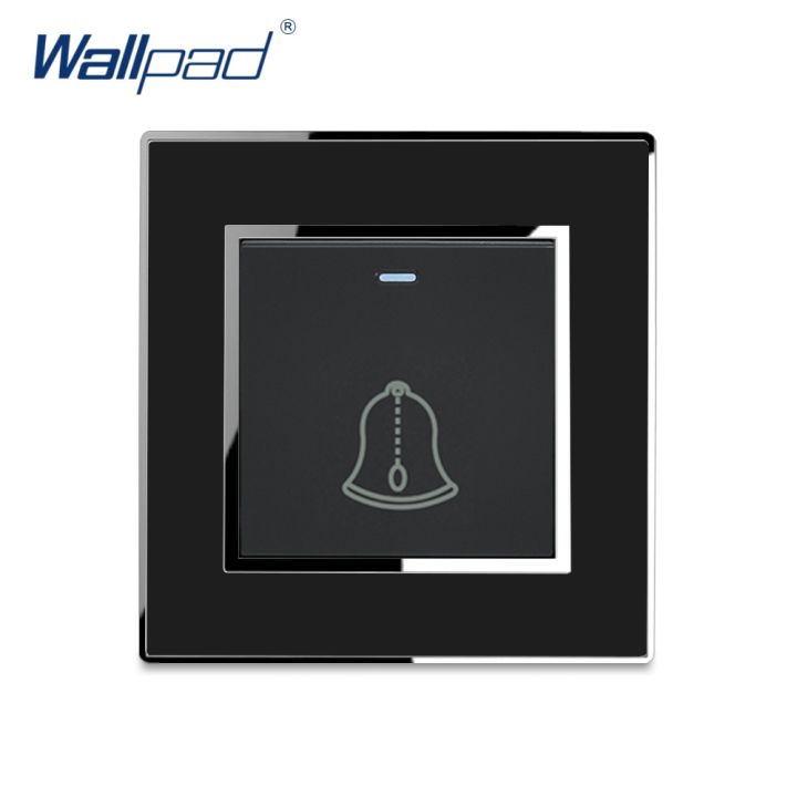 doorbell-reset-switch-momentary-contact-luxury-acrylic-panel-with-silver-border-wallpad-push-button-wall-switch