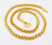 Necklace 22K 23K 24K THAI BAHT YELLOW Gold Plated Necklace Jewelry Mens 3 Baht ,24 inch, 6 MM