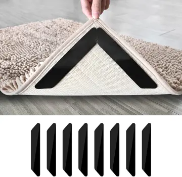 Non-Slip Rug Gripper Reusable Carpet Corner Side Mat Gripper Stickers