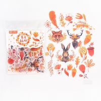 【YF】﹊♤♀  40 pcs /Bag Animals Stickers Album Diary Paper Hand Account