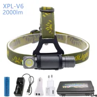 BORUiT Powerful 8000LM XPL V5 LED Headlamp 3-Mode Waterproof Headlight Camping Hunting Head Torch by 18650 Battery Flashlight