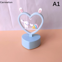 Carmelun 3D การ์ตูนสร้างสรรค์ DIY Kawaii สุนัข Cinnamoroll My Melody Kuromi Sanrio โคมไฟตั้งโต๊ะขนาดเล็กกำมะหยี่ของขวัญของเล่นสำหรับเด็กผู้หญิง