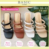 ( ?? In stock ?) รองเท้าผู้หญิงส้นสูง สไตล์เกาหลี   Size 36-43 รุ่น VB-003