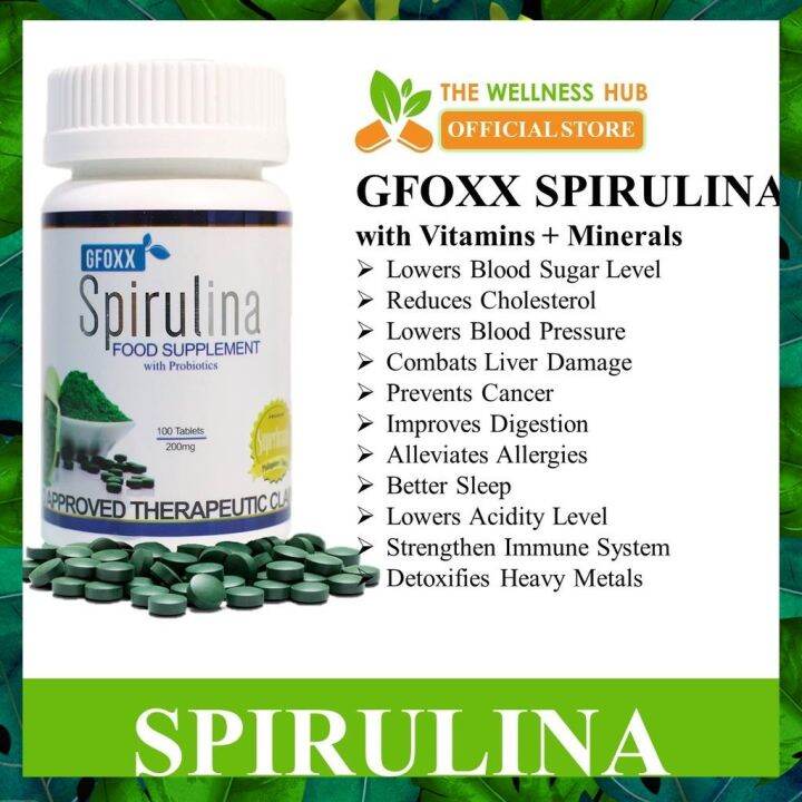 Original Gfoxx Spirulina with Probiotics 100 Tablets Lazada PH