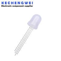 ✢ 10pcs 10mm 4pins full-color RGB LED Common Anode / Cathode Transparent / Fog F10mm Tri-Color Light Emitting Diode Red Green Blue