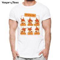 Vagarytees 2020 New MenS Foxs Printed Summer T-Shirt Short Sleeve O-Neck Modal Hipster Tops Tees