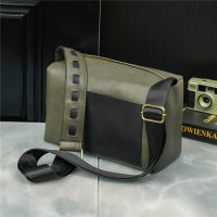 Vintage Fashion Crossbody Bag Men Patchwork Square Camera Bag Mens Shoulder Bag PU Leather Messenger Bag Single Shoulder Bags