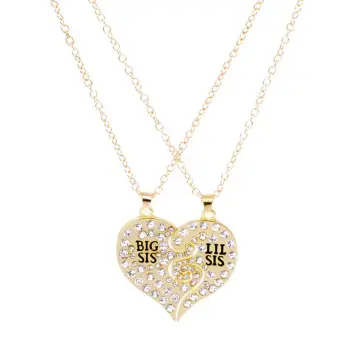 Big Sister Heart Necklace Created with Zircondia® Crystals by Philip Jones  Jewellery
