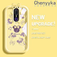 เคส Chenyyyka สำหรับ OPPO F11 A9 A9X 2019เคสการ์ตูนน่ารักลายมินนี่เคสโทรศัพท์โปร่งใสกันกระแทกหลากสีซิลิโคนนิ่มเคสป้องกันเลนส์กล้องถ่ายรูปมอนสเตอร์ตัวเล็กที่สร้างสรรค์