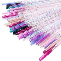 ﹉ 50pcs Disposable Mascara Wands Crystal Eyelash Brushes Thin Mascara Wands Micro Brush Lash Extension Supplies Mini Lash Brush