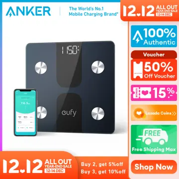 eufy by Anker, Smart Scale C1 with Bluetooth, Body Fat Scale, Wireless  Digital Bathroom Scale, 12 Measurements, Weight/Body Fat/BMI, Fitness Body