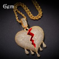 [COD] Gu Jewelry New European and Hip-Hop Drop Heartbroken Explosion Broken Pendant BrokeHeart