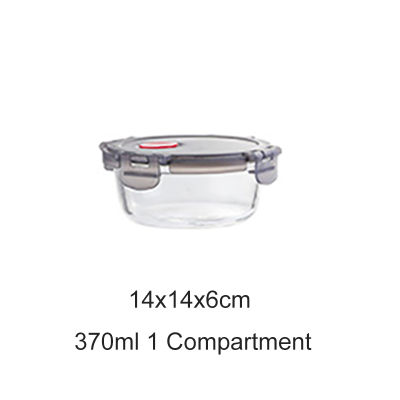 ONEUP New Glass Insulated Lunch Box With Compartments Leakproof Bento Box Microwave Oven Box Kitchen Meal Storage Box