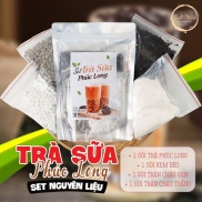 Set nguyên liệu pha trà sữa trân châu 25-30 Ly - Vị Phúc Long, Thái Xanh,