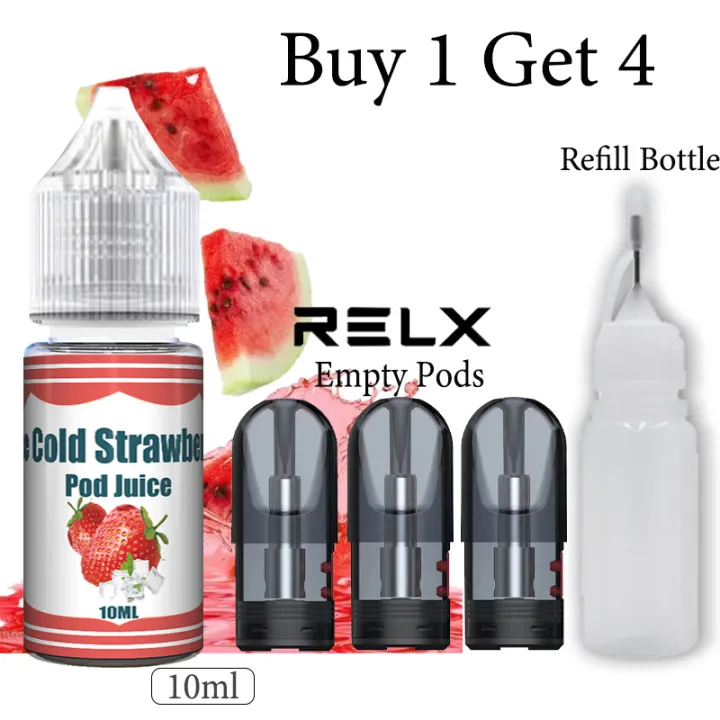 【Buy 1 Take 4】3pcs relx pods infinity juice refillable pod saltinic
